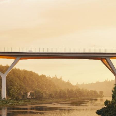 Pátý vybraný z pětice mostů, ze které ŘSD vybere návrh k realizaci - Sdružení ov architekti a V-NOC