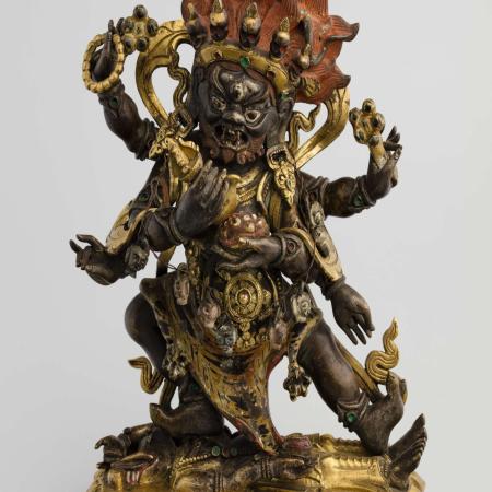 Buddhistický ochránce Mahákála, Tibet, 18.–19. stol