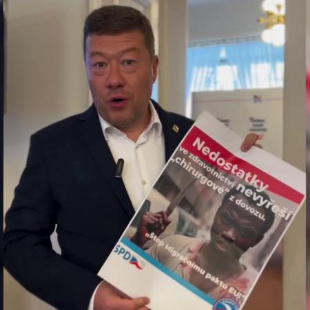 ÚNOR: Sněmovna vydala ke stíhání předsedu SPD Tomio Okamuru. Policie ho podezřívala z podněcování k nenávisti kvůli dvojici kontroverzních plakátů z loňské volební kampaně.