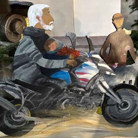 Prezident Petr Pavel: přijel z menší dálky, zato hodně rychle. Na motorce