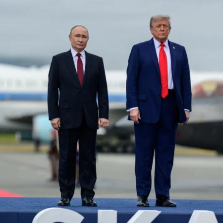 Donald Trump a Vladimir Putin na Aljašce