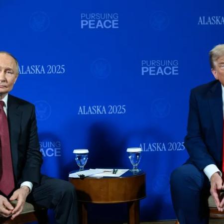Donald Trump a Vladimir Putin na Aljašce