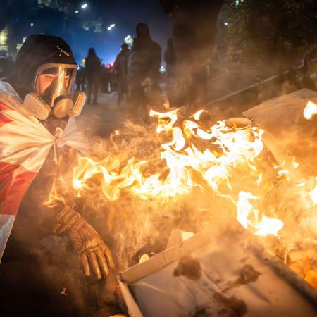 3. místo v kategorii PROJEKT EVROPA, Tomáš Benedikovič, Protivládní protesty v Gruzii