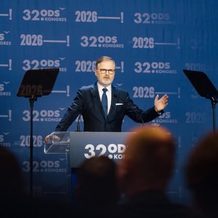 Končící předseda ODS Petr Fiala na sněmu