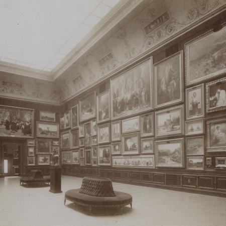 Instalace Obrazárny Společnosti vlasteneckých přátel umění v Rudolfinu, 1901