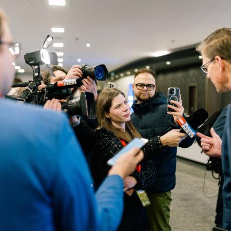 Martin Kupka během rozhovoru s novináři