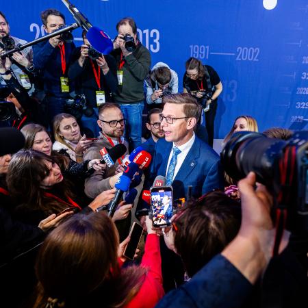 Martin Kupka po zvolení odpovídá na dotazy novinářů