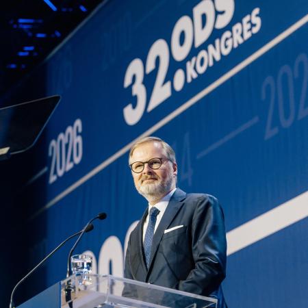 Končící předseda ODS Petr Fiala na zahájení kongresu