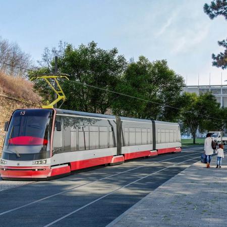 Vizualizace plánované tramvajové trati mezi Malovankou a Strahovem