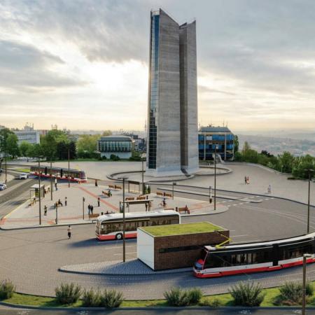 Vizualizace plánované tramvajové trati mezi Malovankou a Strahovem