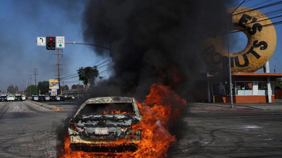 Protesty v Los Angeles pokračují