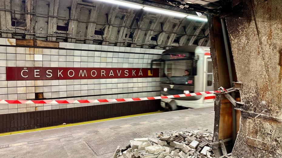 Výluka metra ve stanici Českomoravská - ilustrační foto