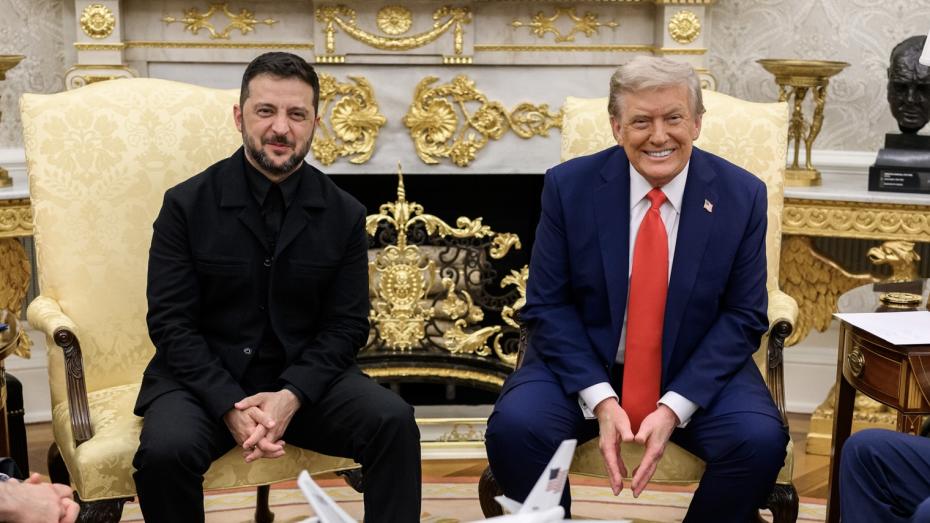 Volodymyr Zelensky a Donald Trump v Bílém domě
