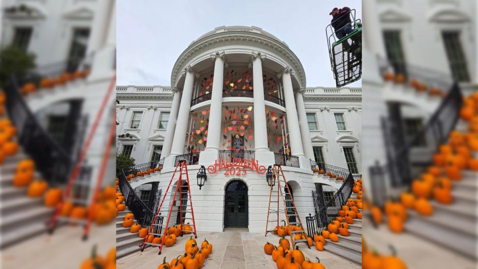 Výzdoba Bílého domu na svátek Halloween
