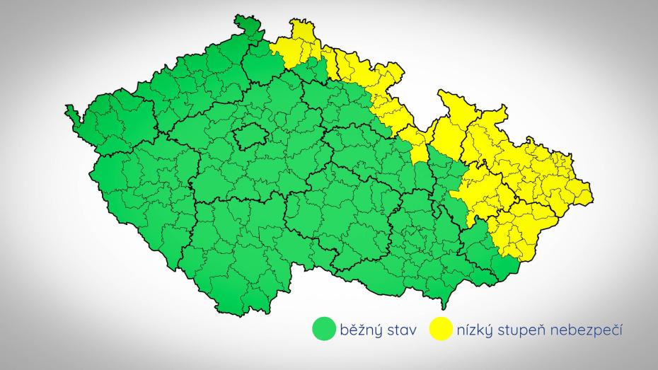Výstraha na novou sněhovou pokrývku na 26. 11. 2025