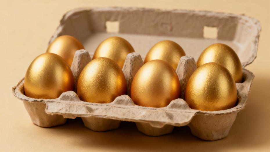 Cena vajec roste - ilustrace