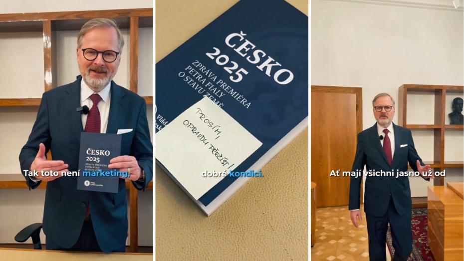 Petr Fiala představil zprávu o stavu země
