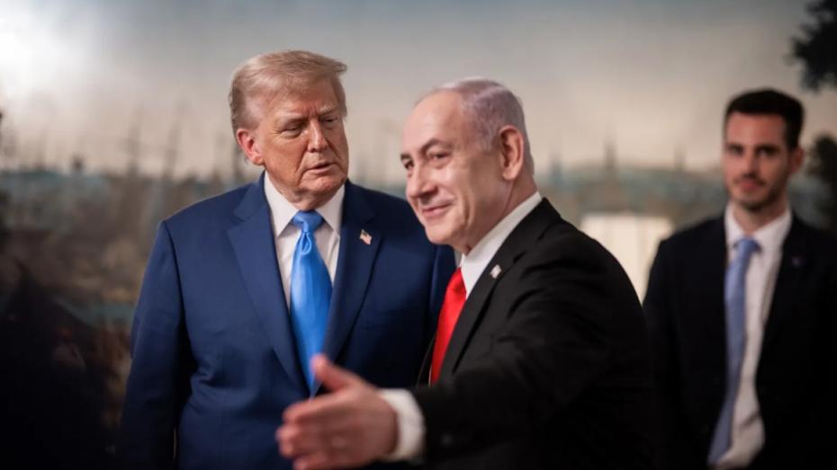 Donald Trump a Benjamin Netanjahu v Bílém domě