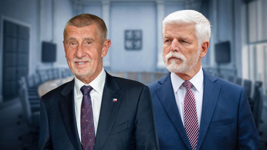 ilustrační koláž - Andrej Babiš a Petr Pavel