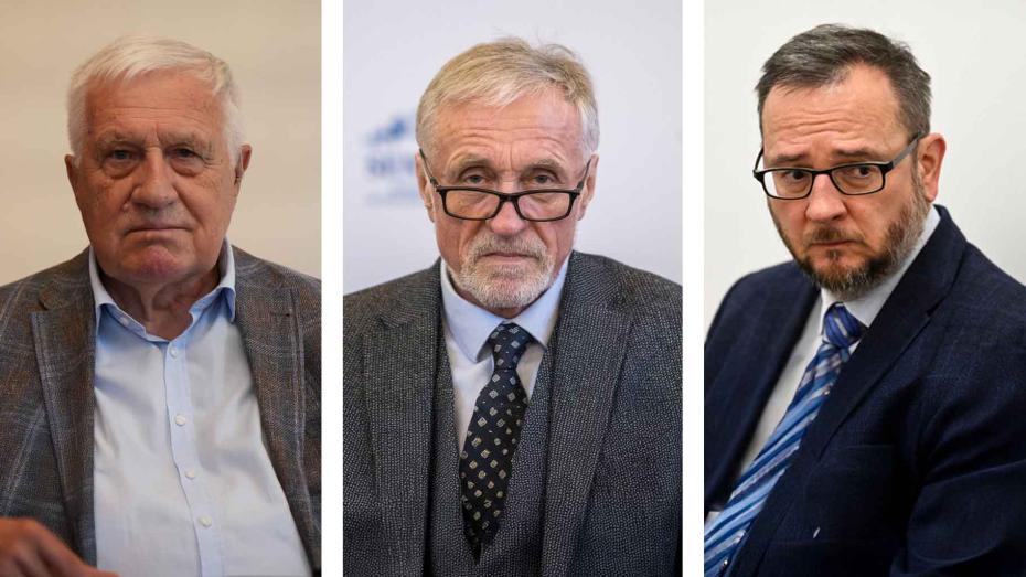 ilustrační koláž - zleva Václav Klaus, Miroslav Topolánek a Petr Nečas