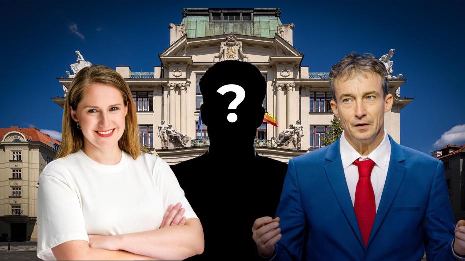 ilustrační koláž - Tereza Nislerová (Piráti) a Tomáš Portlík (ODS)