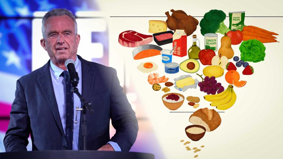Ilustrační grafika - Robert F. Kennedy ml. a potravinová pyramida