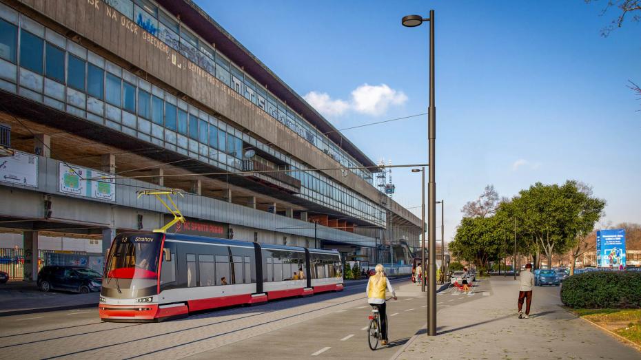 Vizualizace zastávky u Strahova