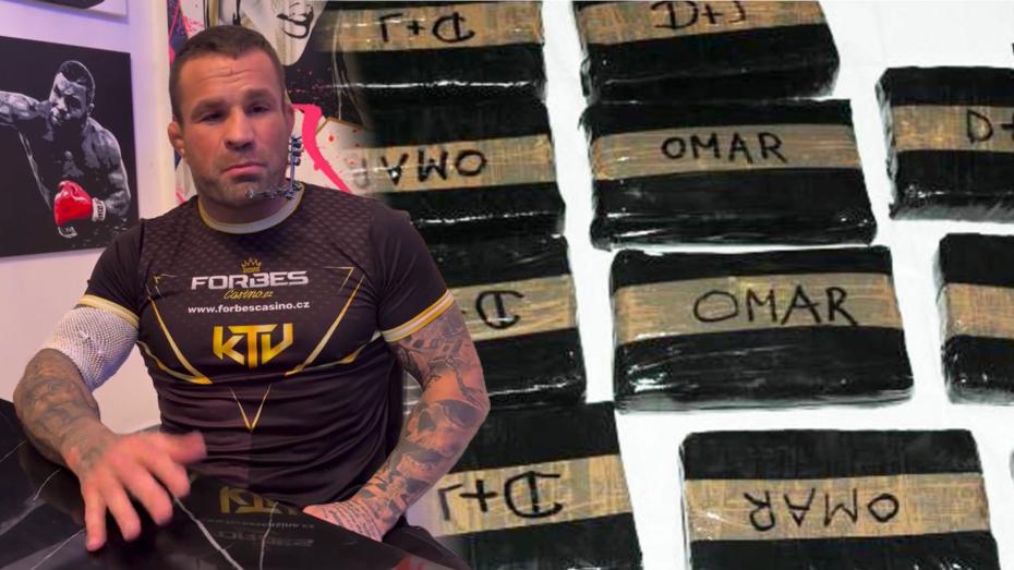 ilustrační koláž - Karlos Vémola a drogy, které zabavila Policie ČR