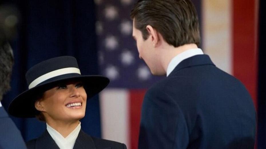 Melania Trump se synem Barronem na prezidentské inauguraci