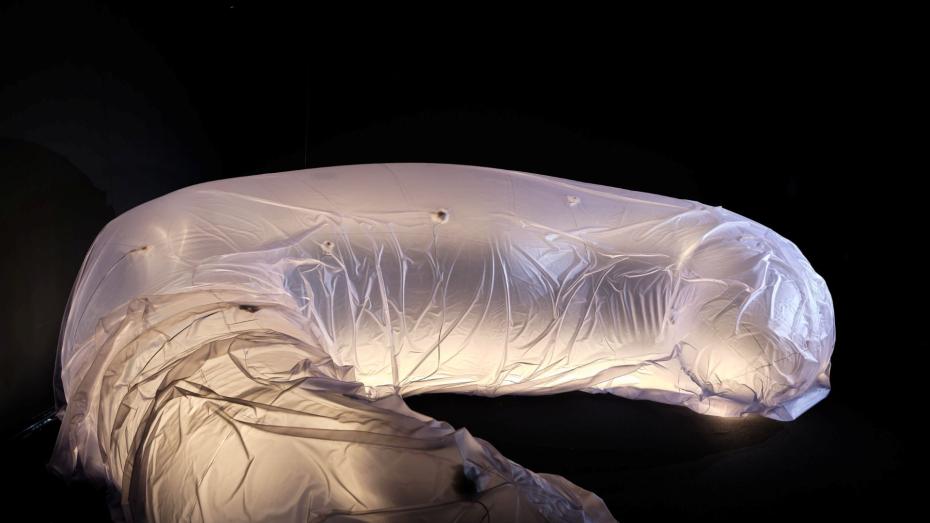 Nafukující objekt vydává zvuky trávení