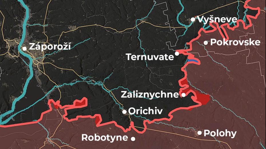 Mapa - Dněpropetrovská oblast
