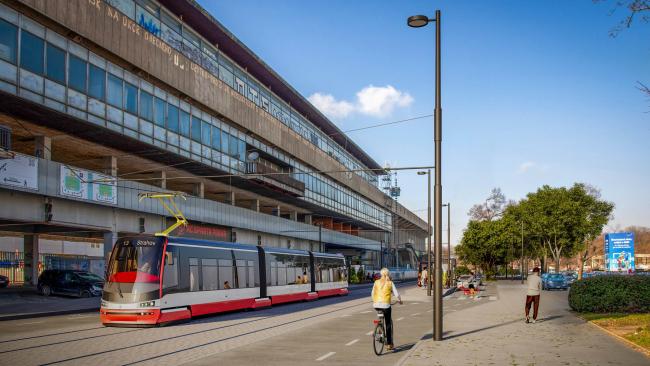 Vizualizace zastávky u Strahova