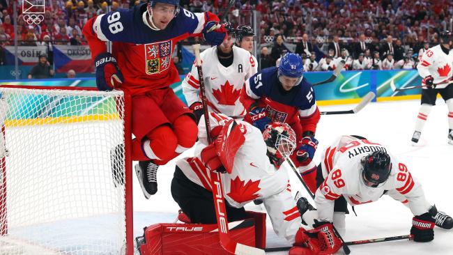 Česko se při prvním utkání na olympijských hrách střetlo s Kanadou