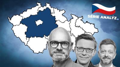 ilustrační koláž - zleva Robert Plaga, Martin Kupka a Vít Rakušan