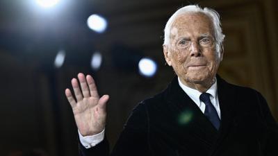 Italský módní návrhář a podnikatel Giorgio Armani