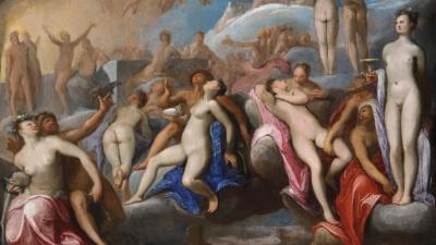 Detail z obrazu Karla van Mandera Triumf lásky (1602)