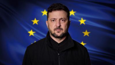 ilustrační koláž - Volodymyr Zelenskyj 