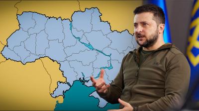 ilustrační koláž - Volodymyr Zelenskyj 