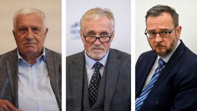 ilustrační koláž - zleva Václav Klaus, Miroslav Topolánek a Petr Nečas