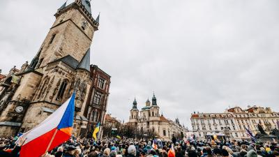 Akce Milionu chvilek pro demokracii na Staroměstském náměstí (listopad 2025)