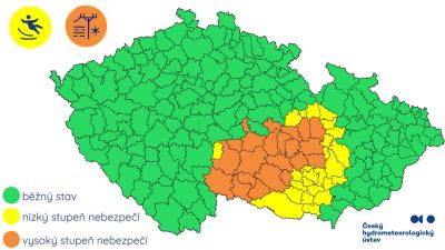 Výstraha ČHMÚ před ledovkou a námrazou